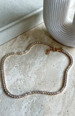 Jewellery | White Fox Boutique Zali Tennis Necklace gold