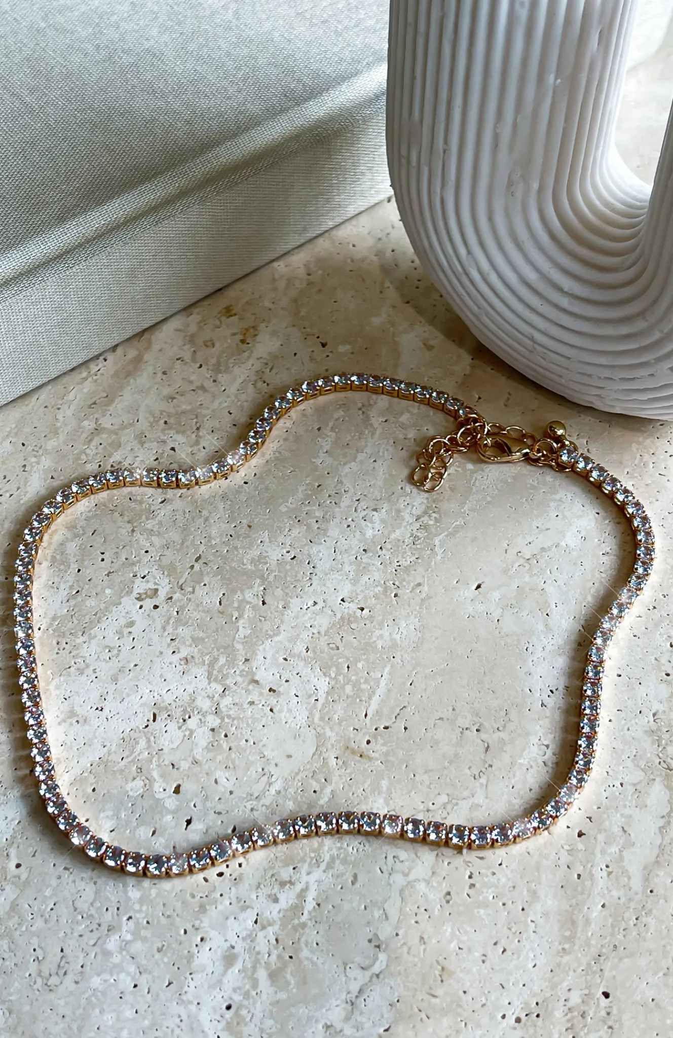 Jewellery | White Fox Boutique Zali Tennis Necklace gold